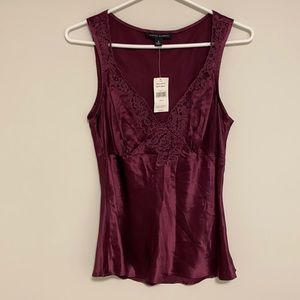 NWT- 100% silk deep plum camisole